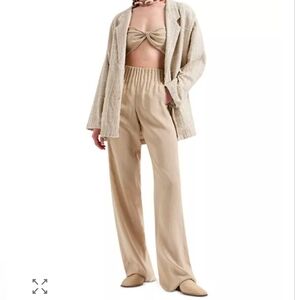 Emporio Armani Womens Elasticized Wide Leg Pants Size 10 NWT $546